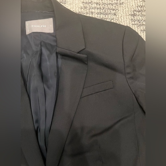 EVERLANE The Italian GoWeave Preppy Black Wool Blazer - Picture 7 of 12